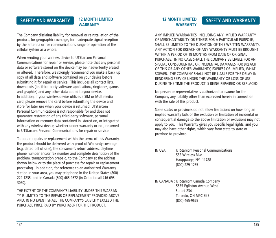 UTStarcom CDM-8625 User Manual | Page 69 / 69