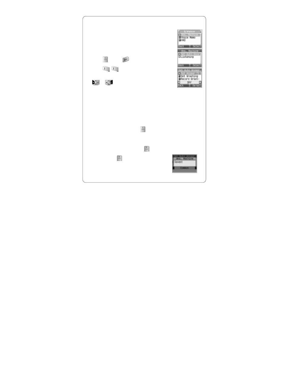 Voice, Achine, 1 set auto answer | 1 ans. machine | UTStarcom Handset User Manual | Page 33 / 87