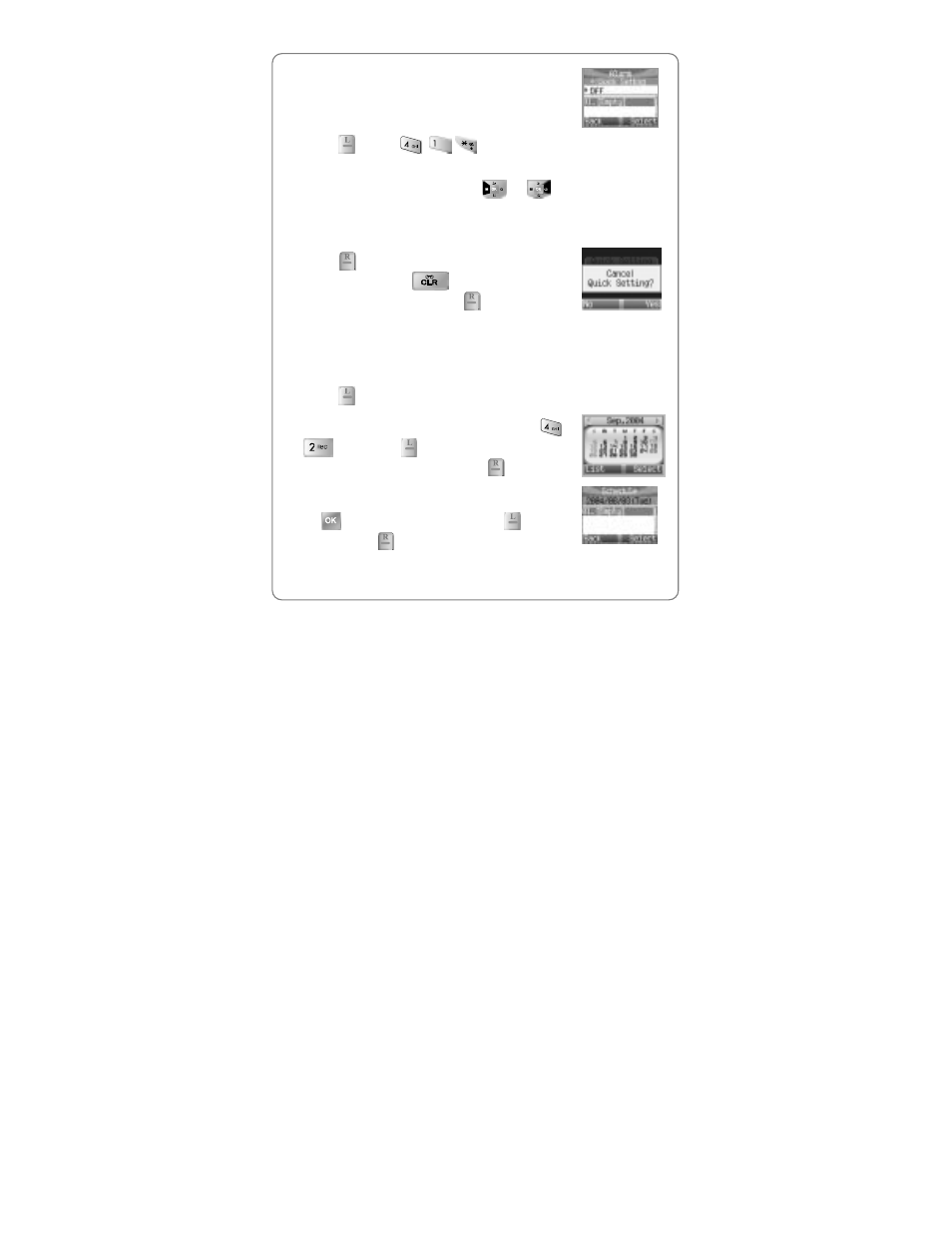 1 quick setting, Chedule, 1 search schedule | 2 schedule | UTStarcom Handset User Manual | Page 37 / 87