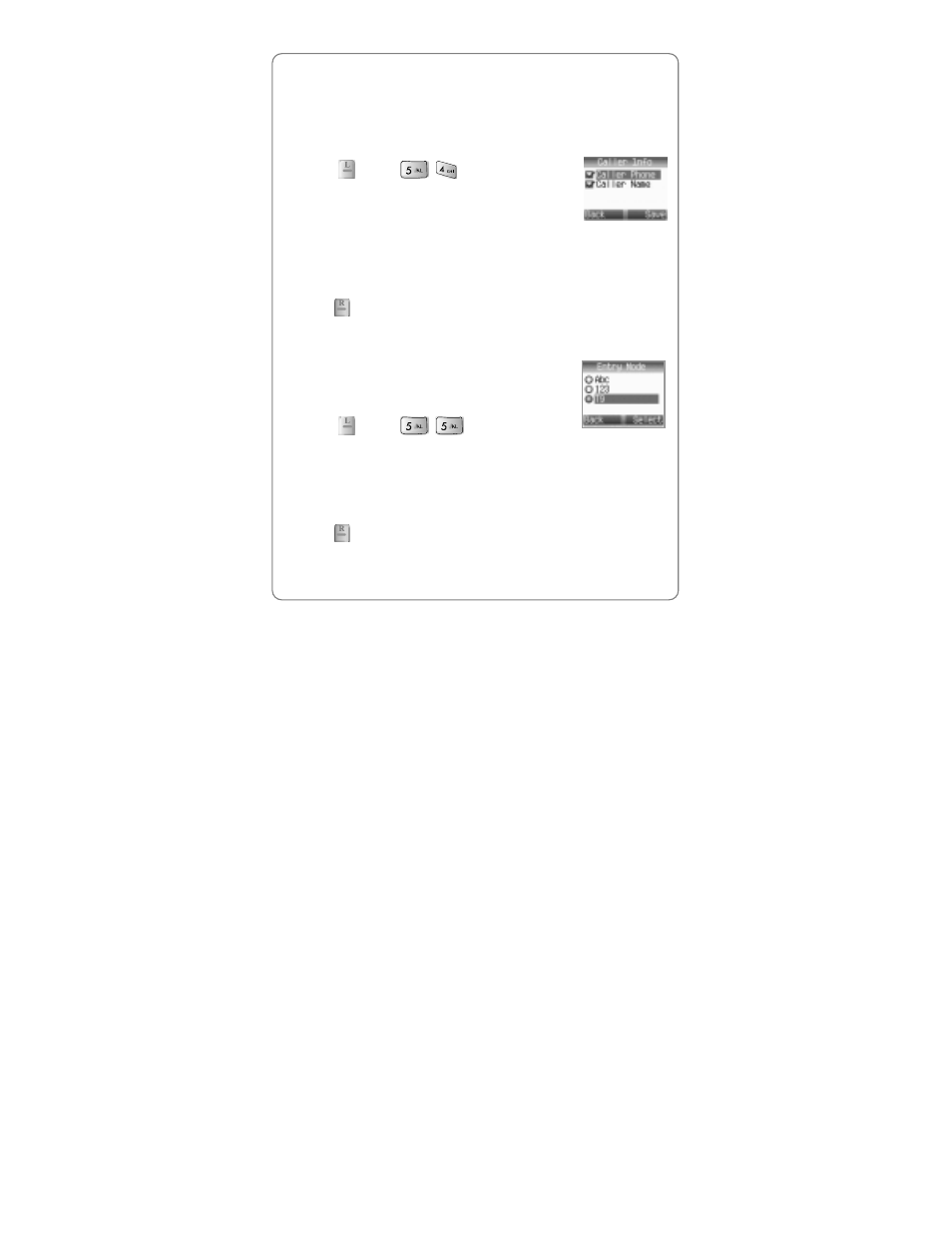 Aller, Ntry, 4 caller info | 5 entry mode | UTStarcom Handset User Manual | Page 48 / 87