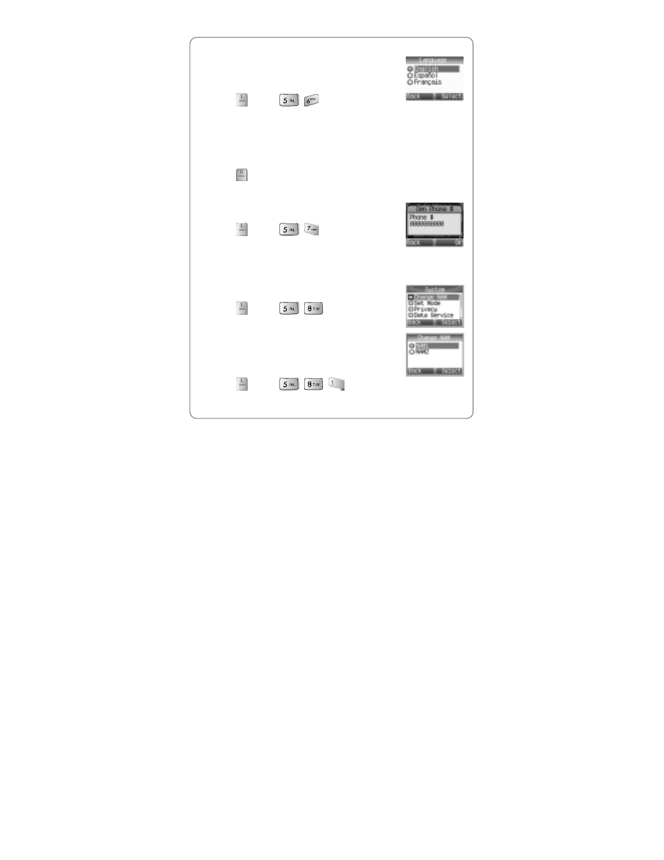 Anguage, Hone, Ystem | 1 change nam, 6 language, 7 my phone, 8 system | UTStarcom Handset User Manual | Page 49 / 87