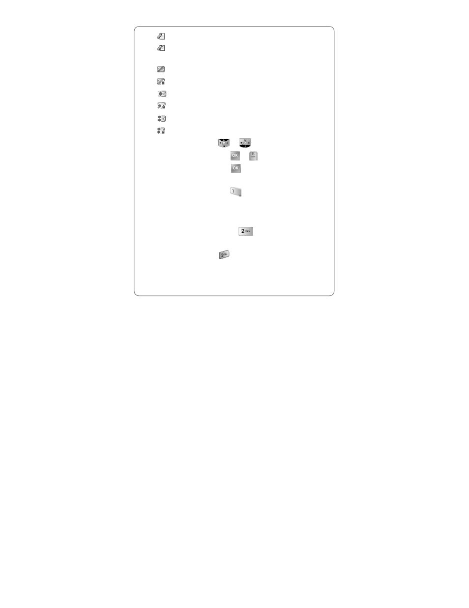 1 (re)send, 2 lock msg, 3 delete | UTStarcom Handset User Manual | Page 64 / 87