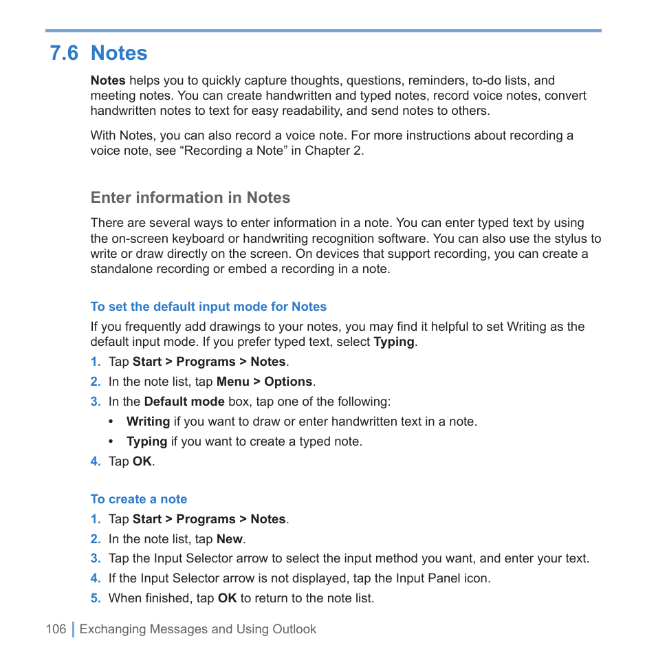 6 notes | UTStarcom PPC-6700 User Manual | Page 107 / 149
