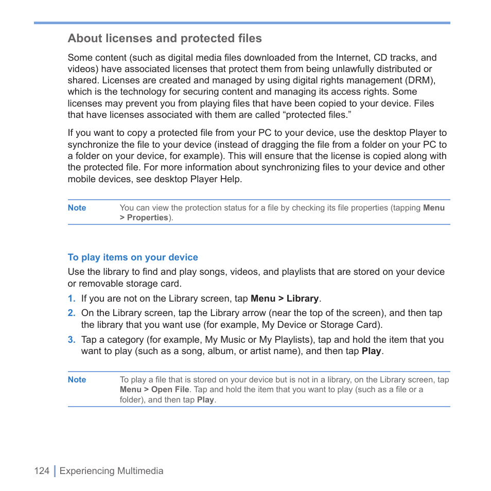 About licenses and protected files | UTStarcom PPC-6700 User Manual | Page 125 / 149