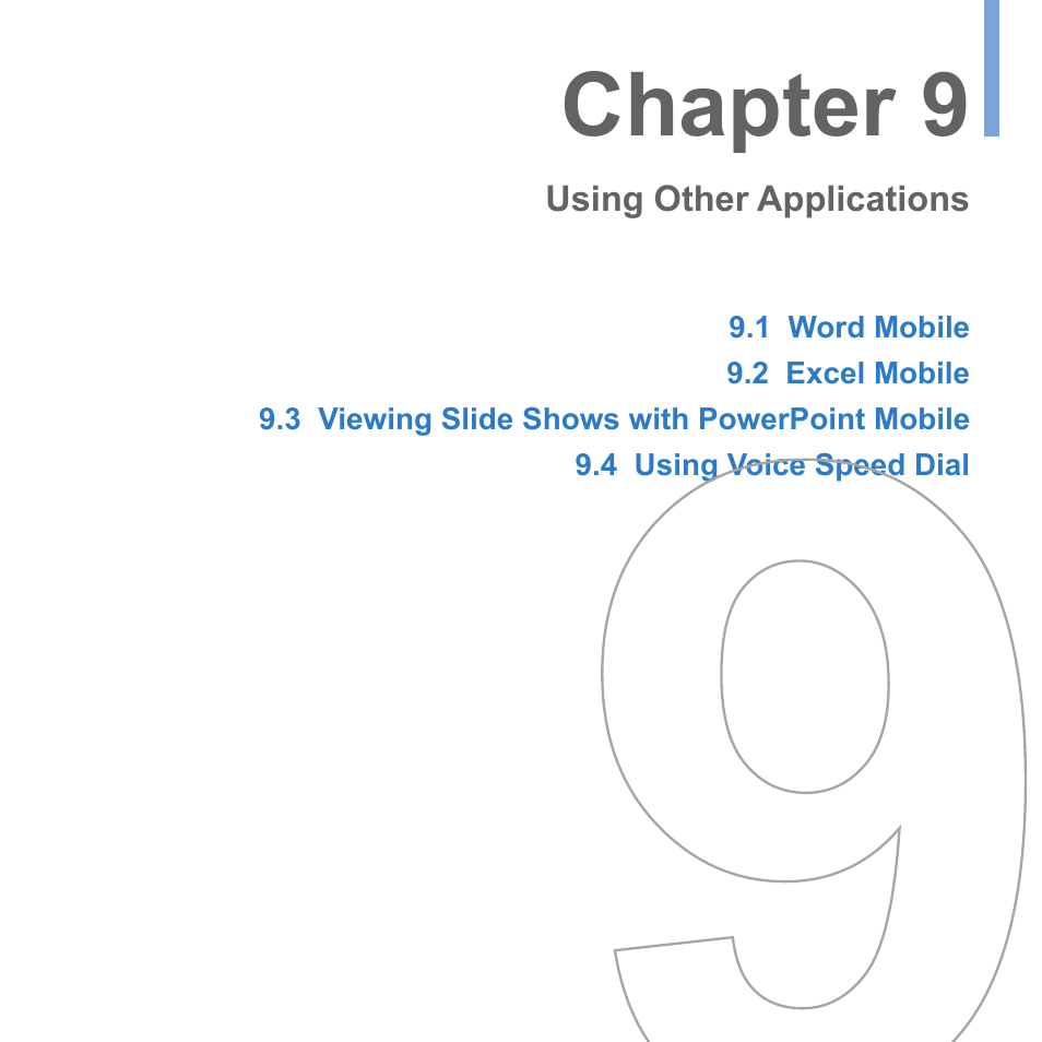 Chapter 9 using other applications, Chapter 9 | UTStarcom PPC-6700 User Manual | Page 128 / 149