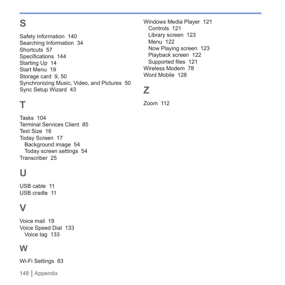 UTStarcom PPC-6700 User Manual | Page 149 / 149