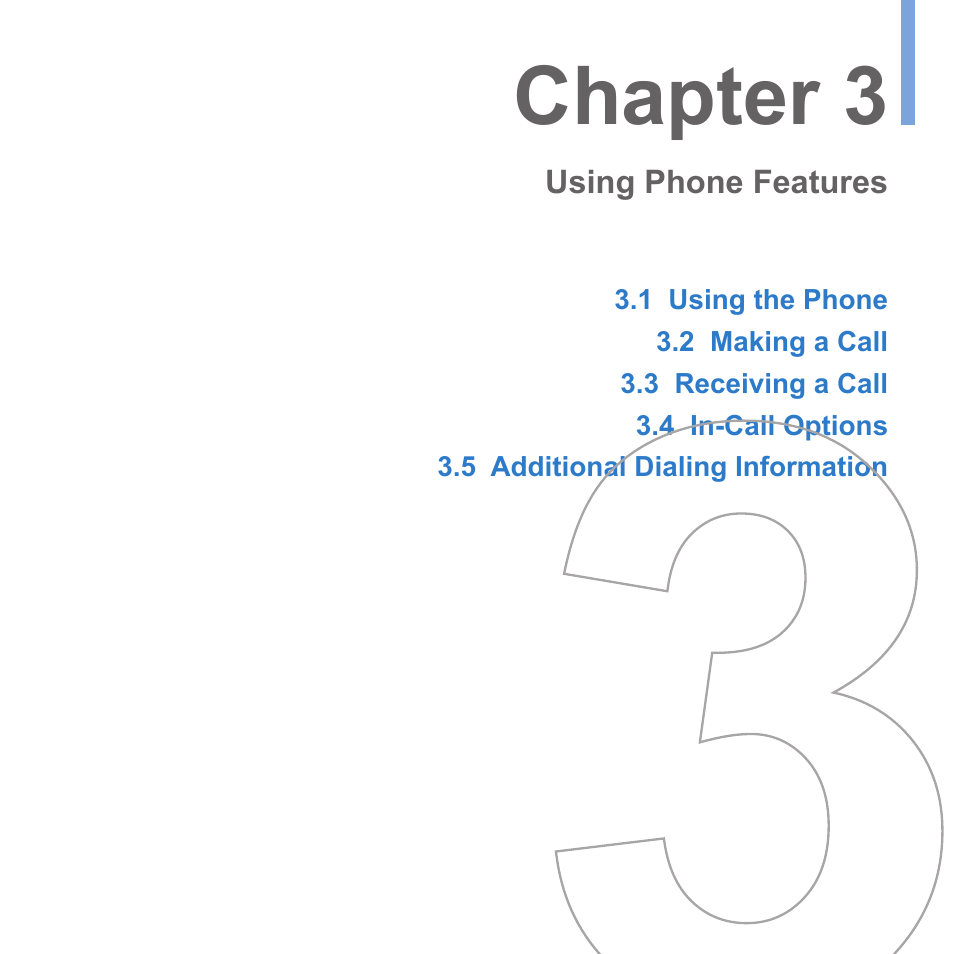 Chapter 3 using phone features, Chapter 3 | UTStarcom PPC-6700 User Manual | Page 36 / 149