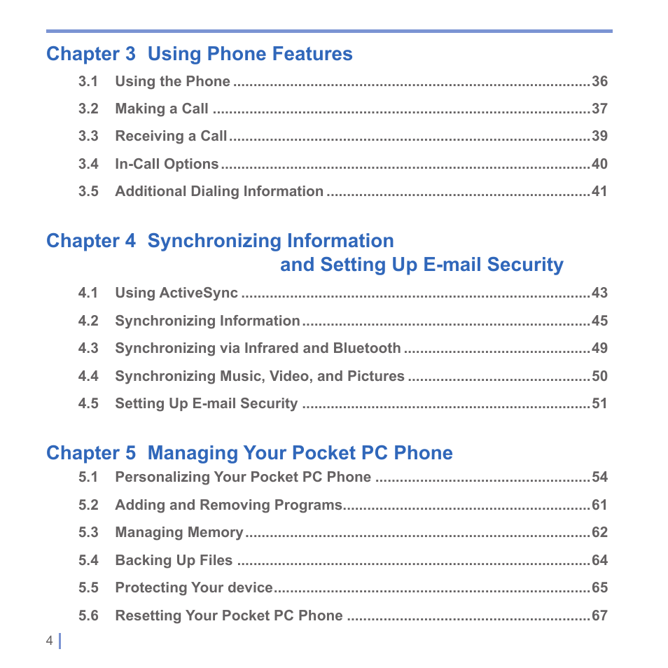 UTStarcom PPC-6700 User Manual | Page 5 / 149