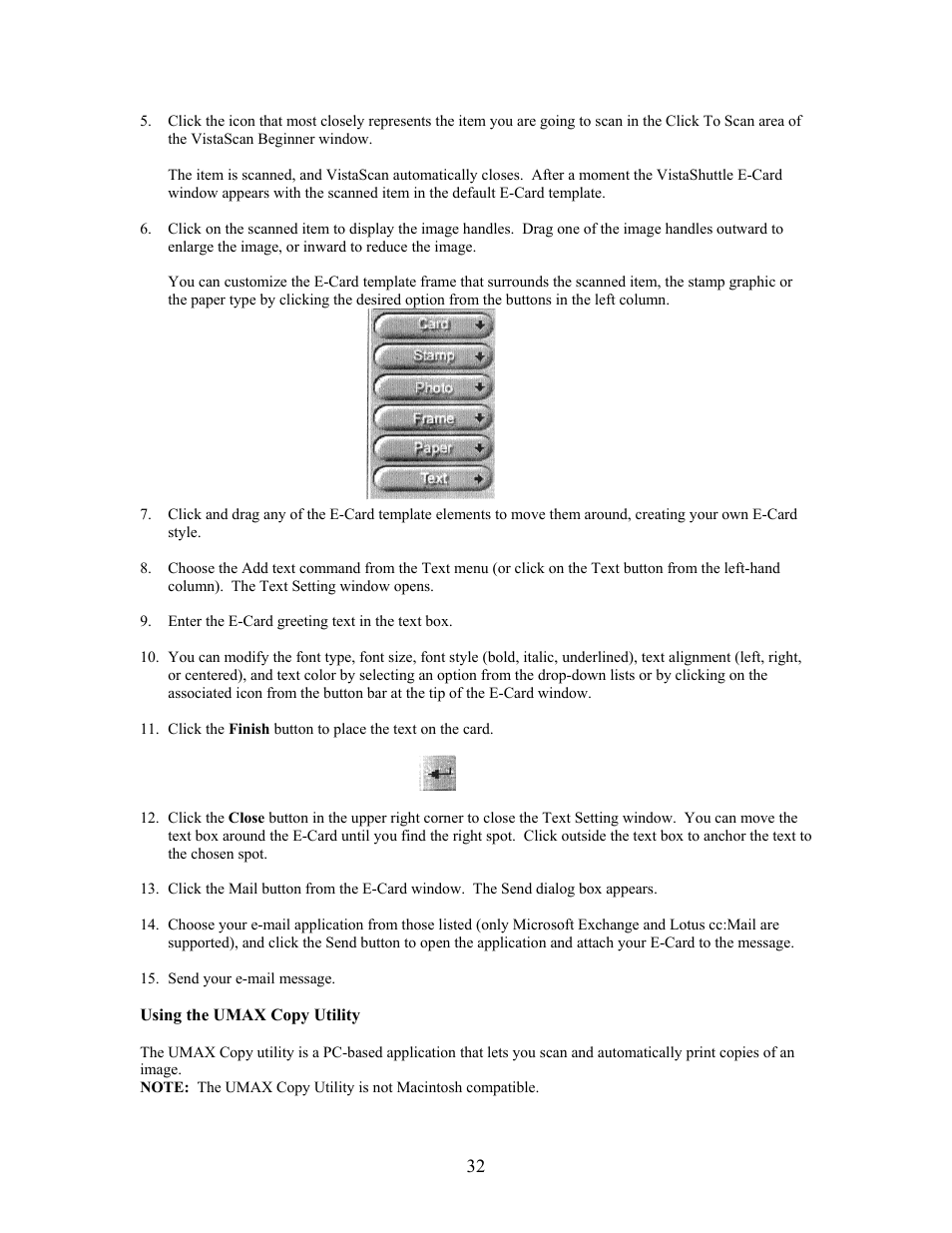 Using the umax copy utility | UMAX Technologies Astra 3400 User Manual | Page 32 / 57