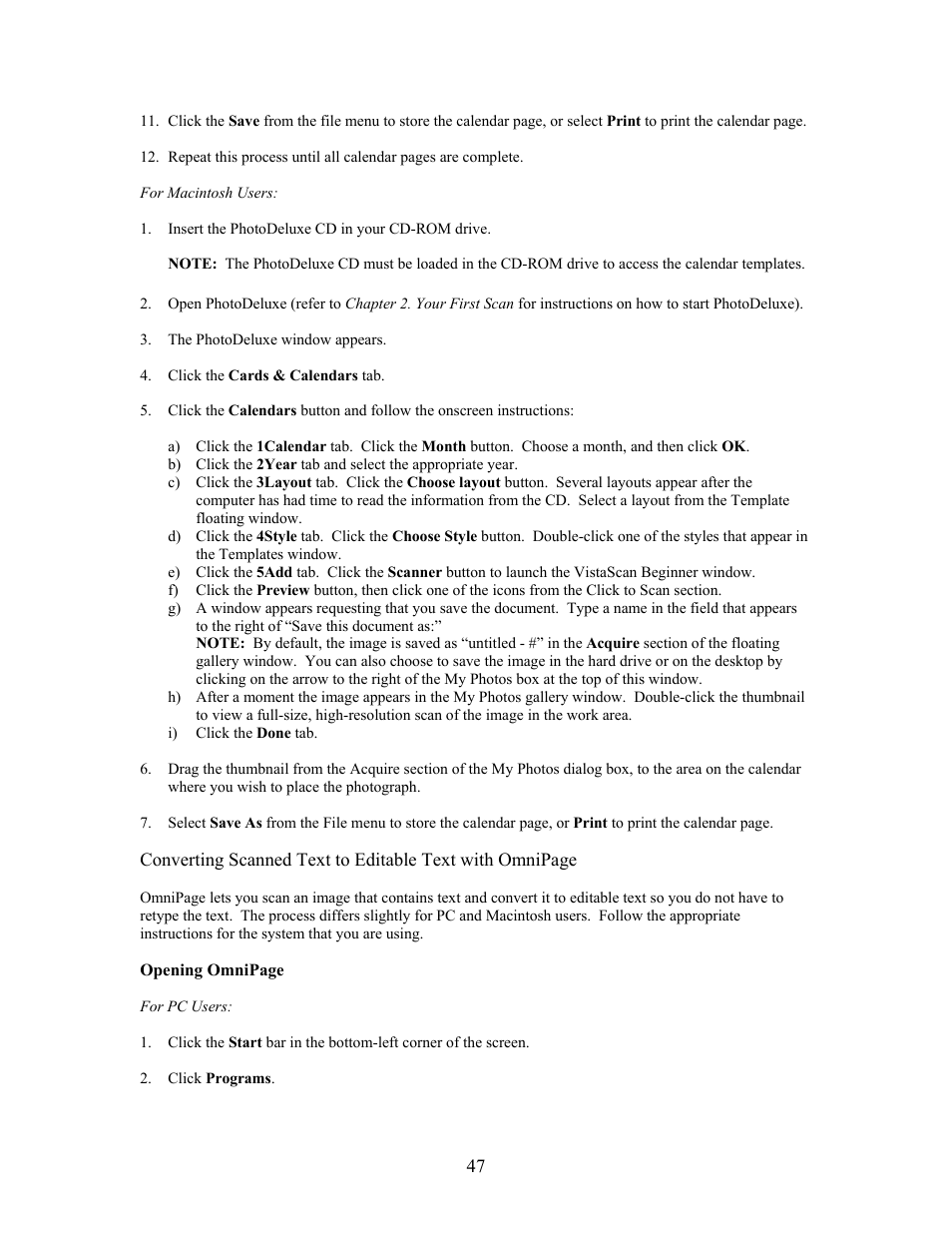 UMAX Technologies Astra 3400 User Manual | Page 47 / 57