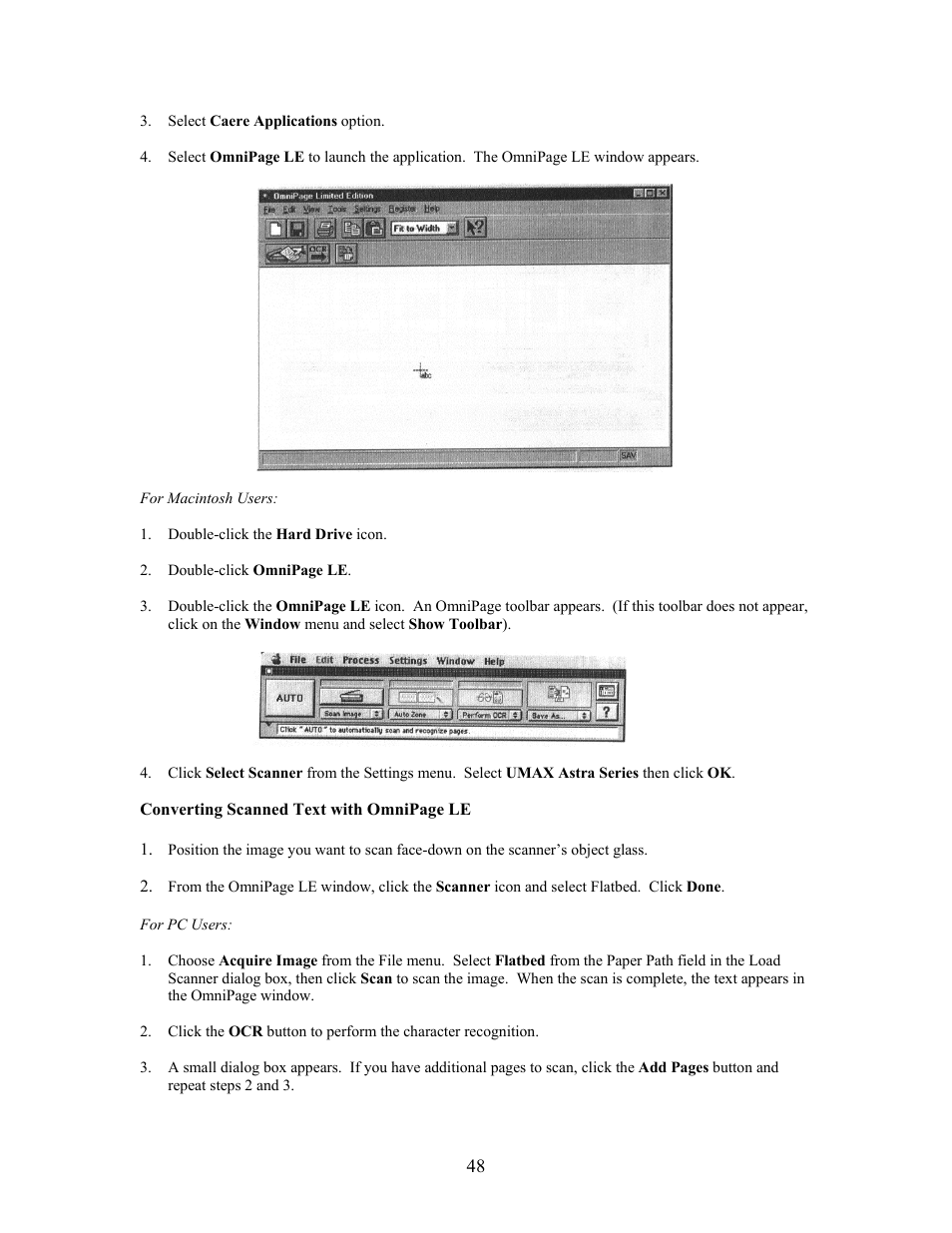UMAX Technologies Astra 3400 User Manual | Page 48 / 57
