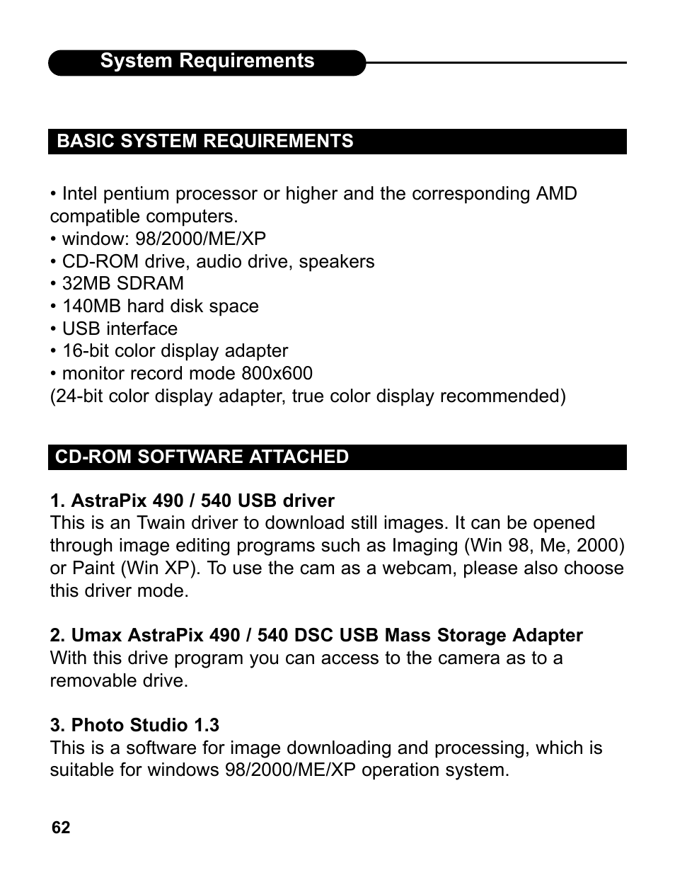 UMAX Technologies UMAX AstraPix 540 User Manual | Page 61 / 76