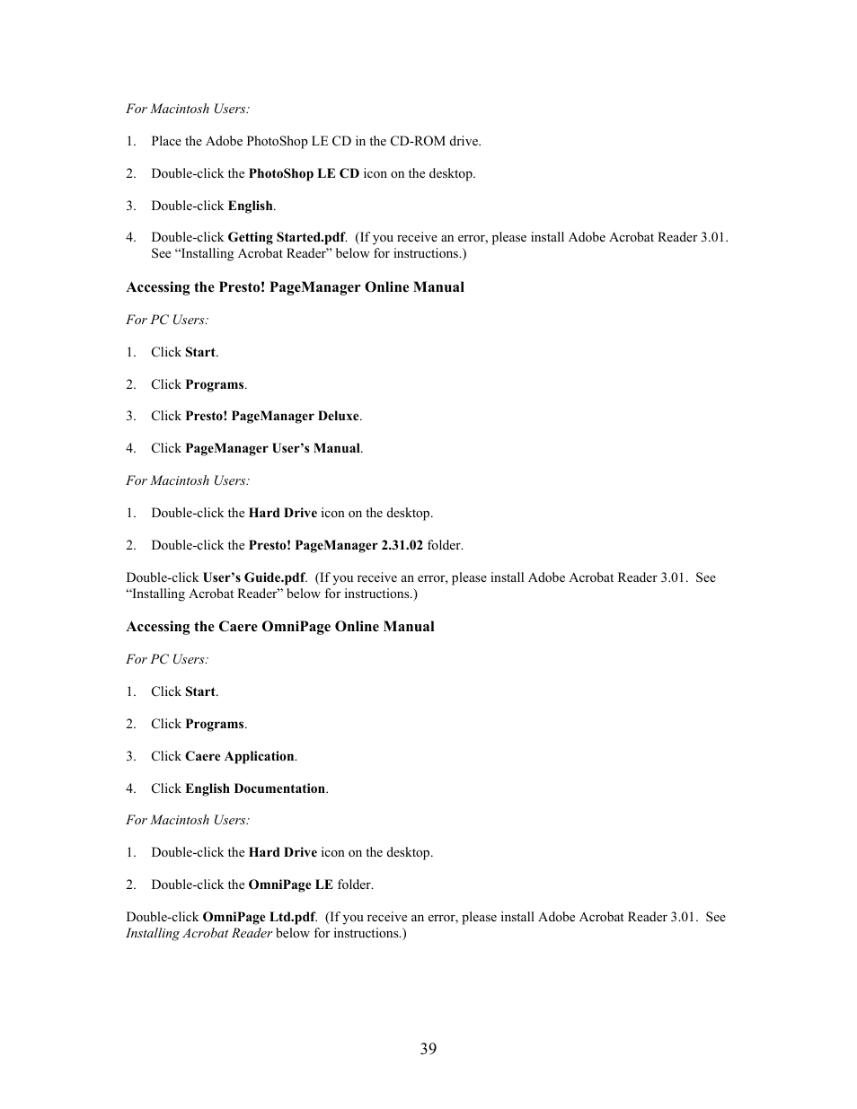 UMAX Technologies Astra 4000 User Manual | Page 39 / 47