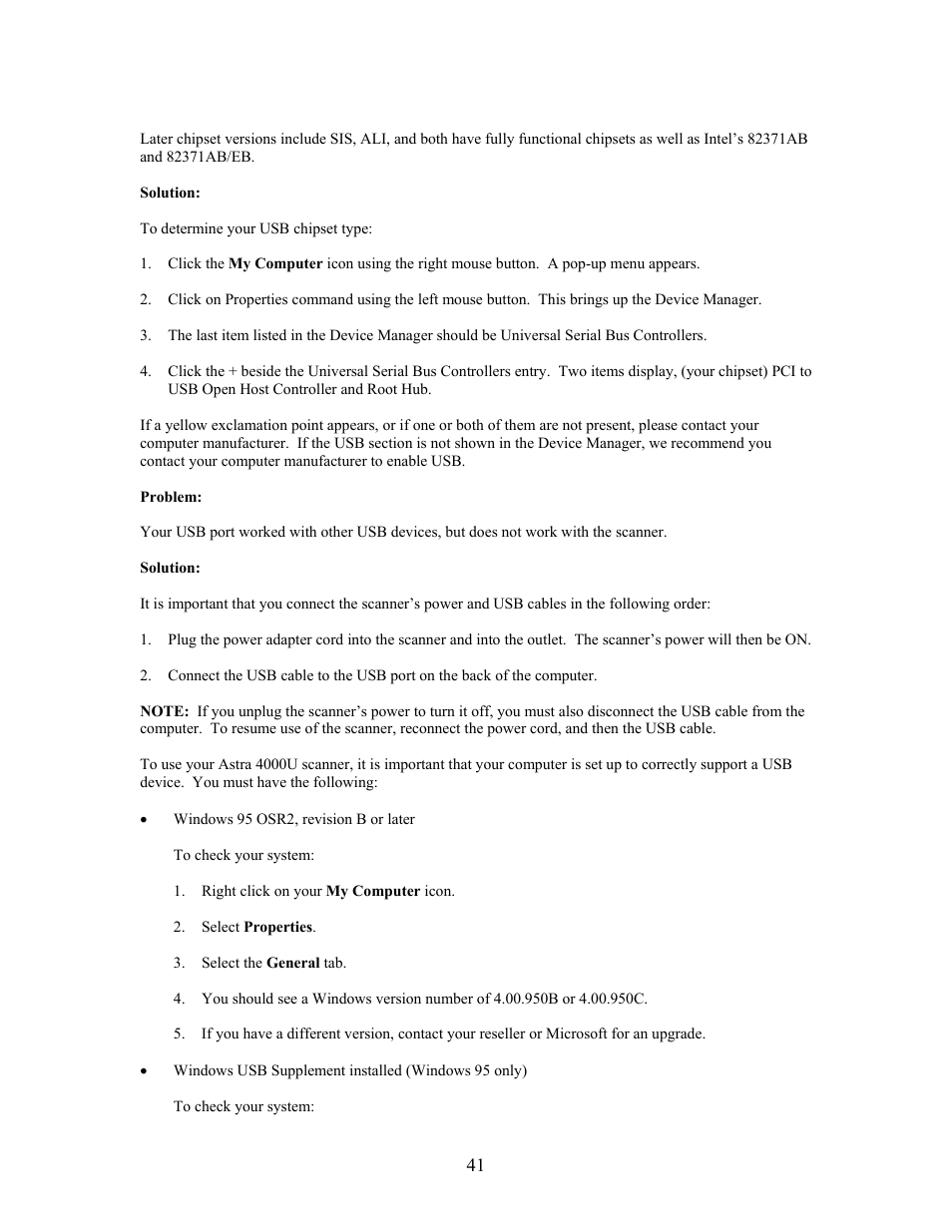 UMAX Technologies Astra 4000 User Manual | Page 41 / 47