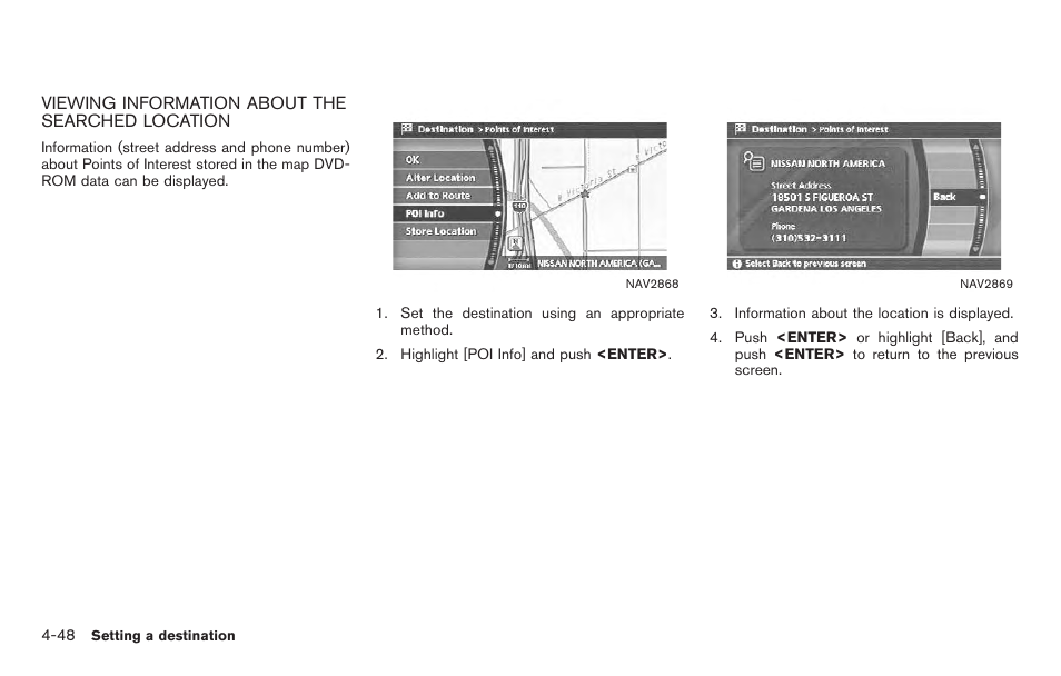 NISSAN 2011 Titan - Navigation System Owner's Manual User Manual | Page 116 / 251