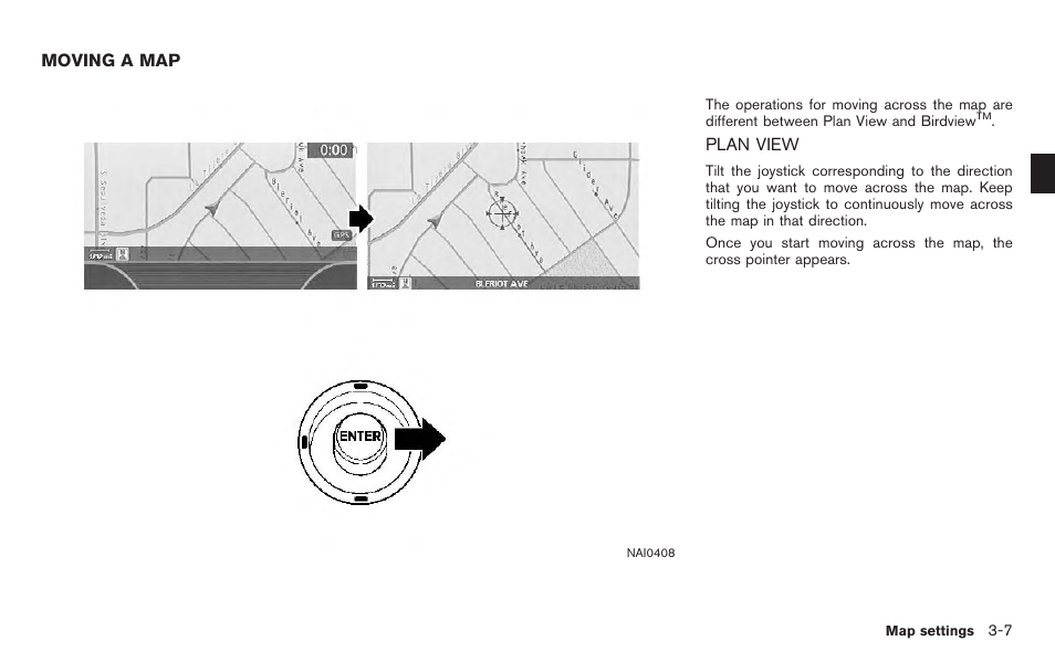 Moving a map -7, Plan view -7 | NISSAN 2011 Titan - Navigation System Owner's Manual User Manual | Page 49 / 251