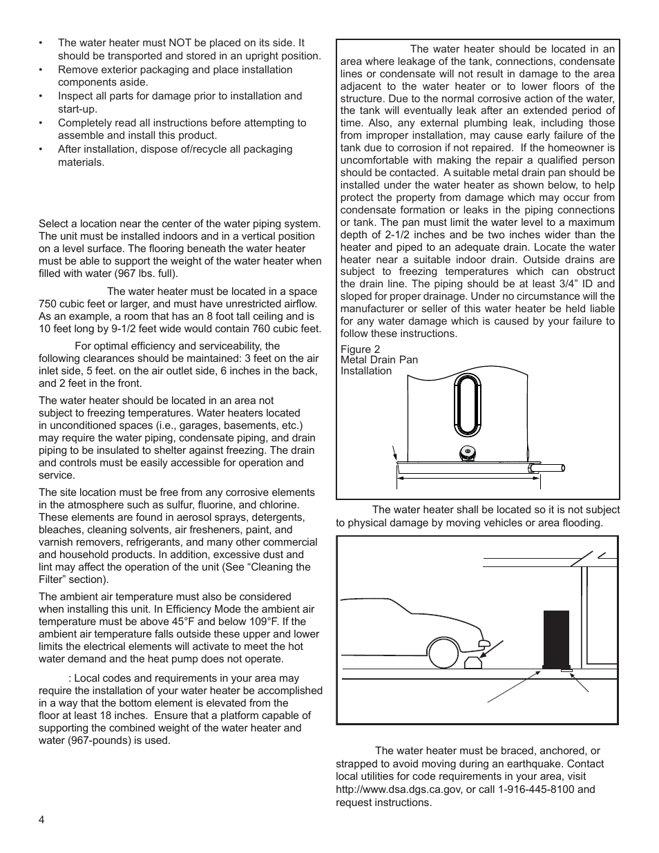 Location requirements, Site location | Univex EPX-80DHPT User Manual | Page 4 / 20