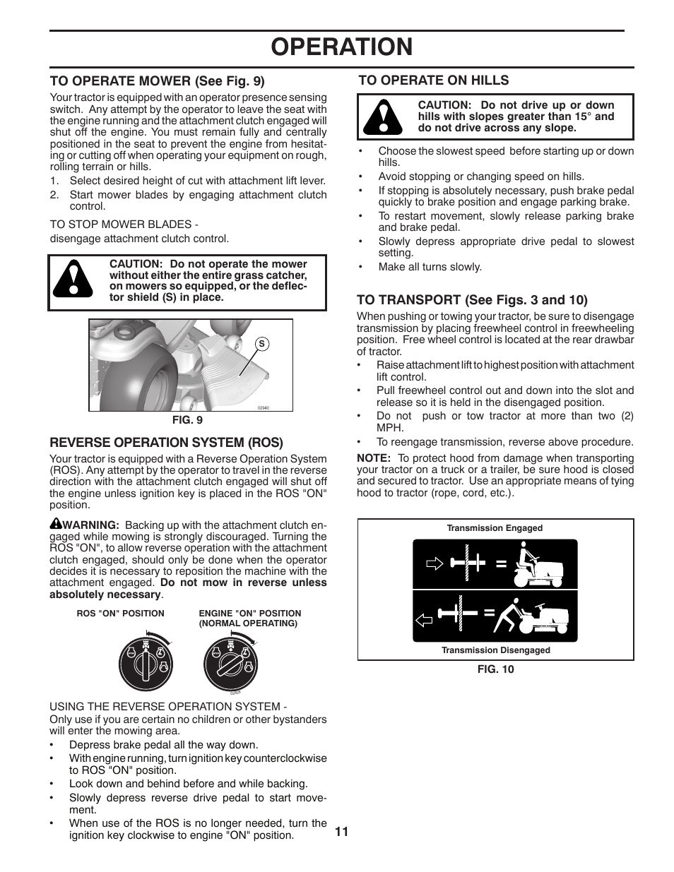 Operation | Univex 96043004400 User Manual | Page 11 / 48