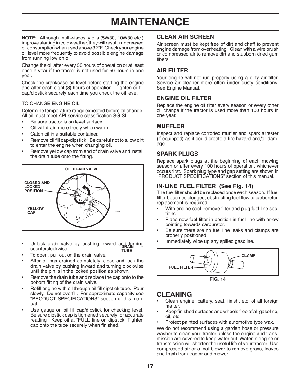 Maintenance, Cleaning | Univex 96043004400 User Manual | Page 17 / 48