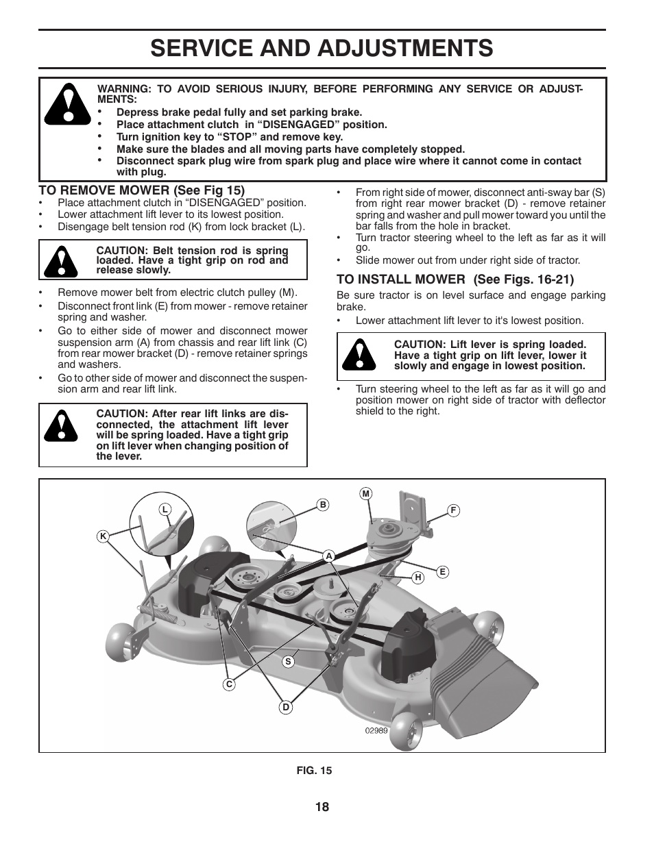 Service and adjustments | Univex 96043004400 User Manual | Page 18 / 48