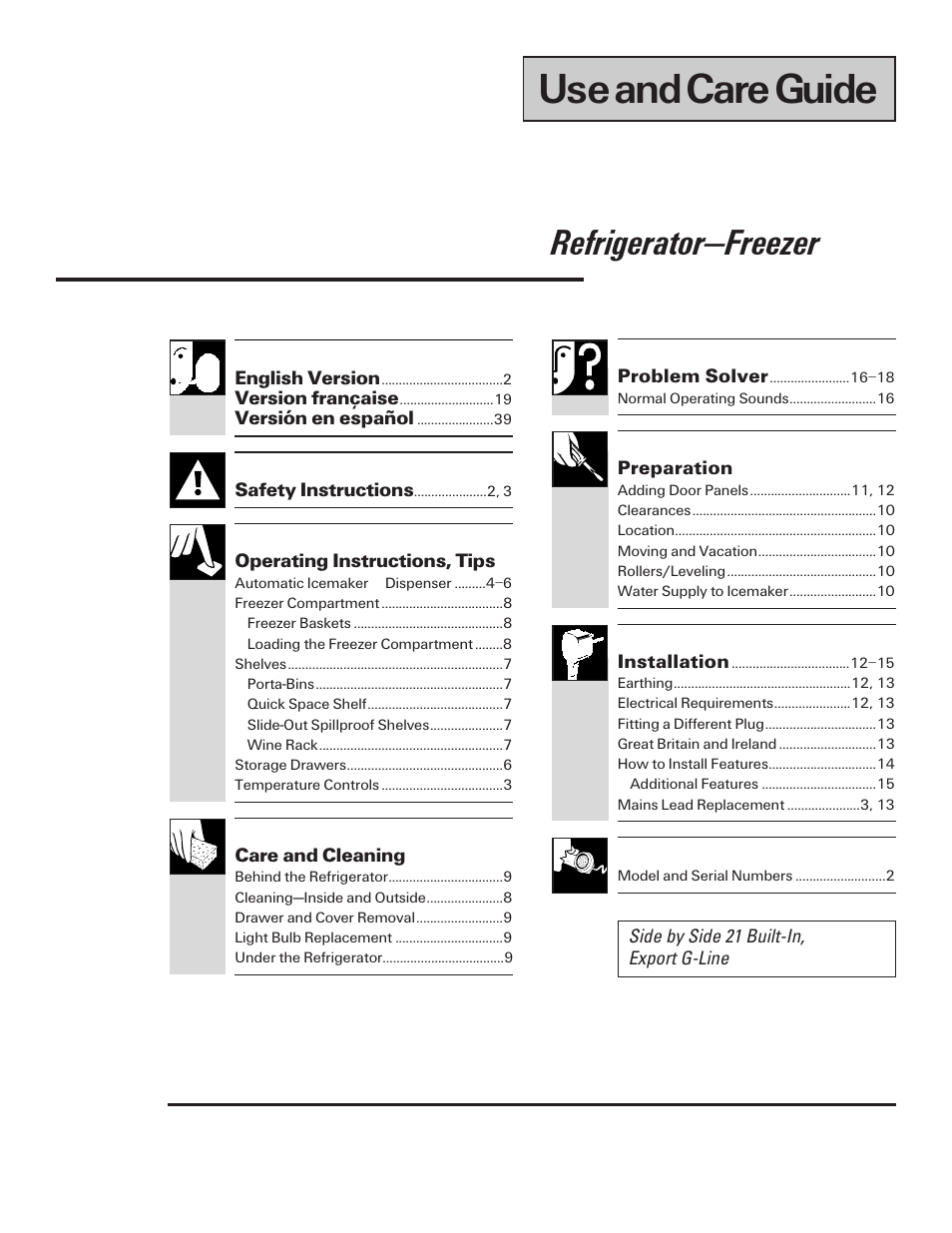 Univex Refrigerator - Freezer User Manual | 18 pages