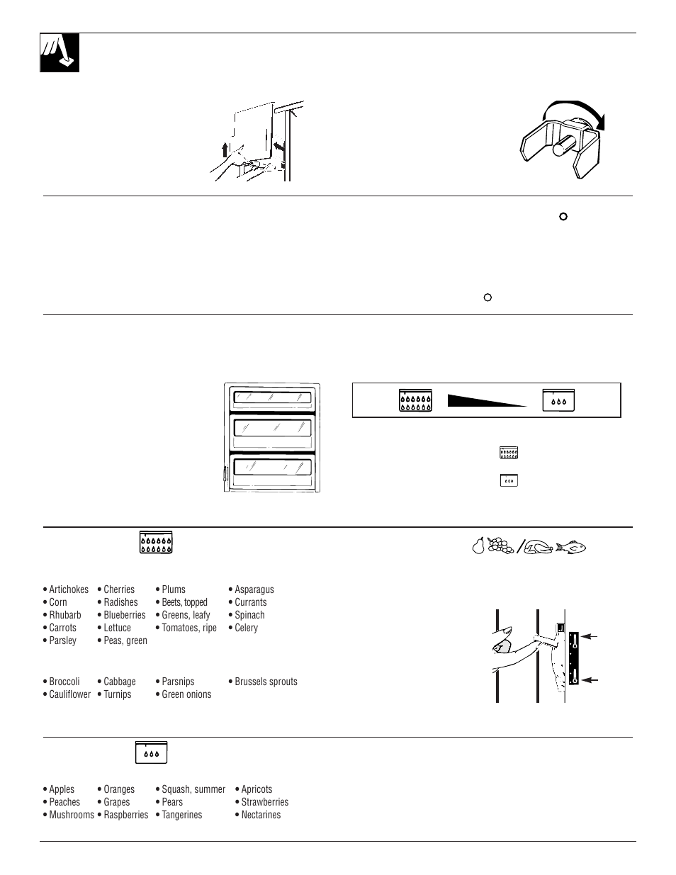 Storage drawers, Automatic icemaker & dispenser | Univex Refrigerator - Freezer User Manual | Page 6 / 18