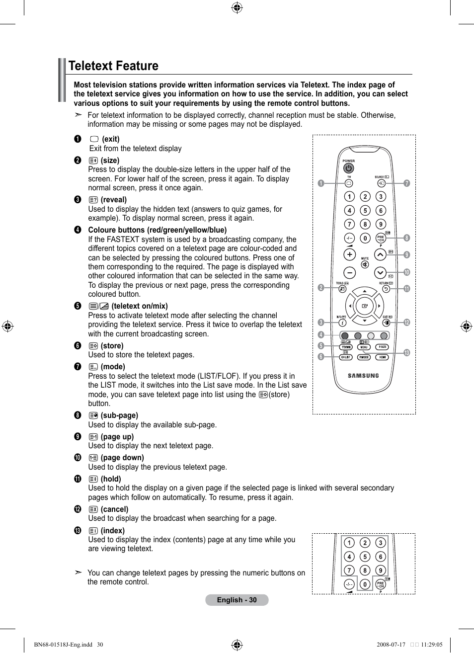 Recomendations for use, Teletext feature | Univex LCD TV User Manual | Page 32 / 36