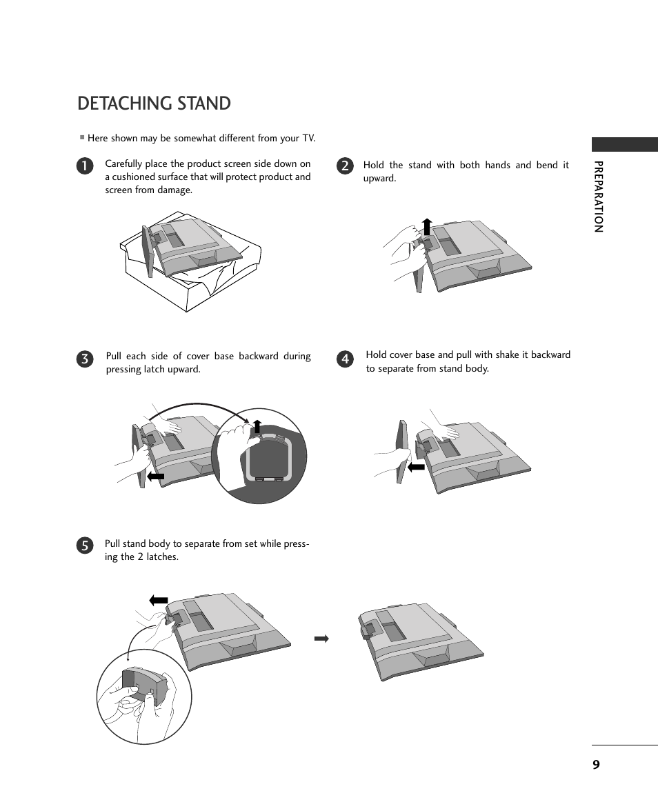 Detaching stand | LG 15LS1RA User Manual | Page 11 / 56