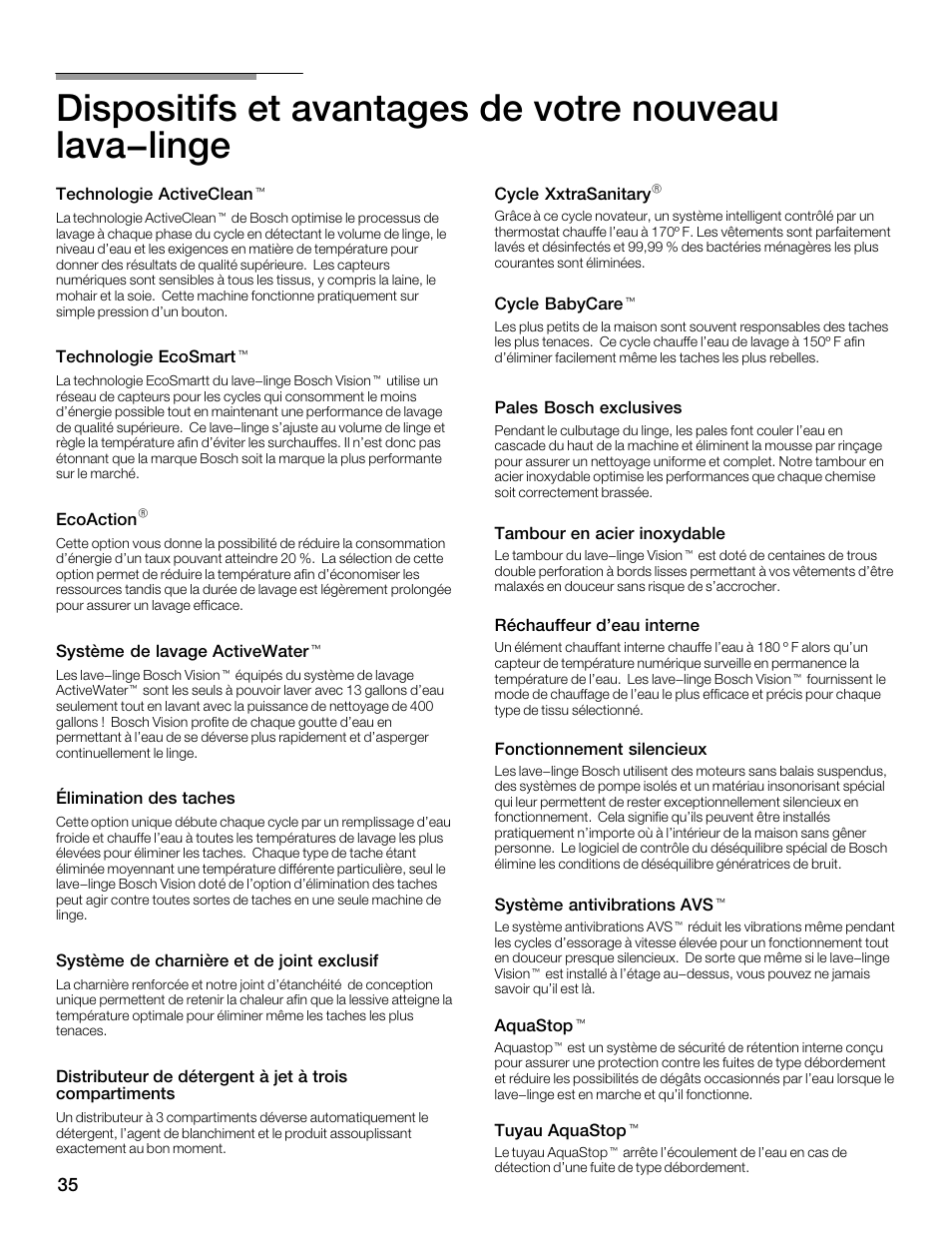 Univex Aquastop 800 series User Manual | Page 35 / 108