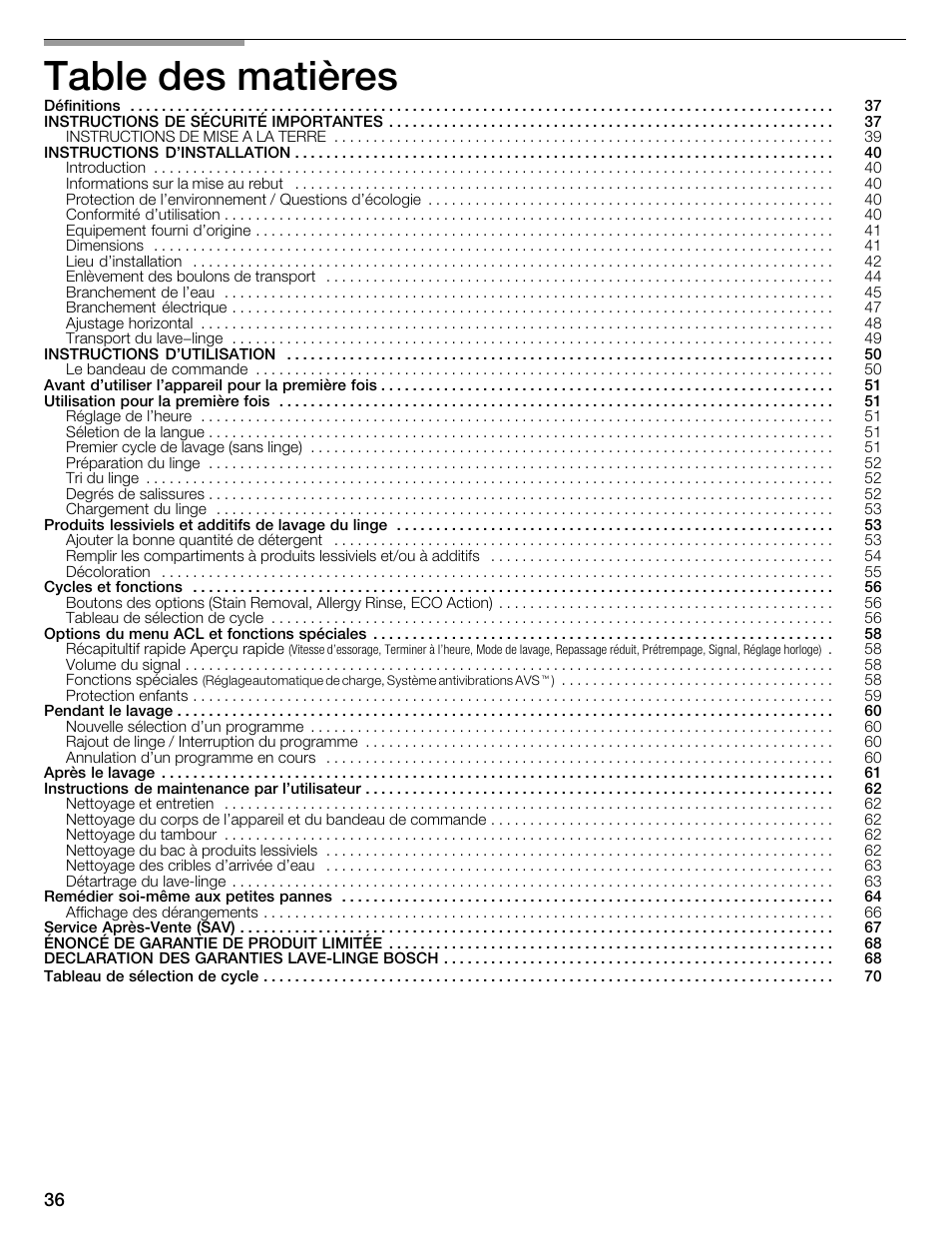 Univex Aquastop 800 series User Manual | Page 36 / 108