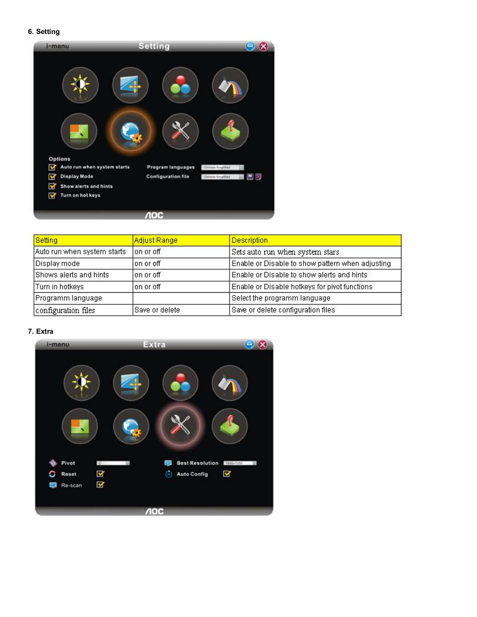 AOC 2217V User Manual | Page 20 / 24