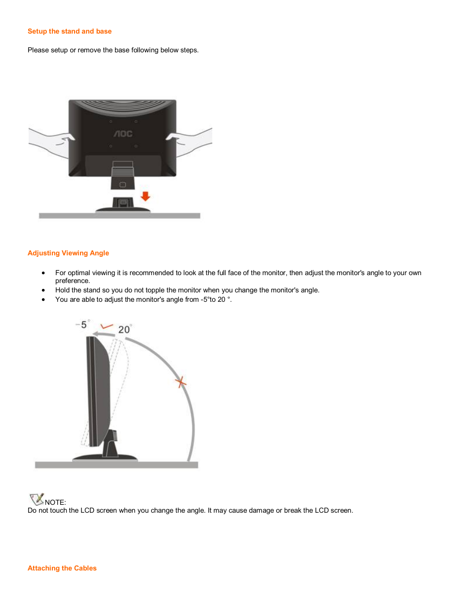 AOC 2217V User Manual | Page 4 / 24