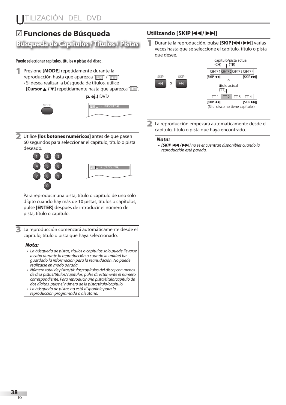 Tilización del dvd | Univex LD190SS1 User Manual | Page 150 / 166