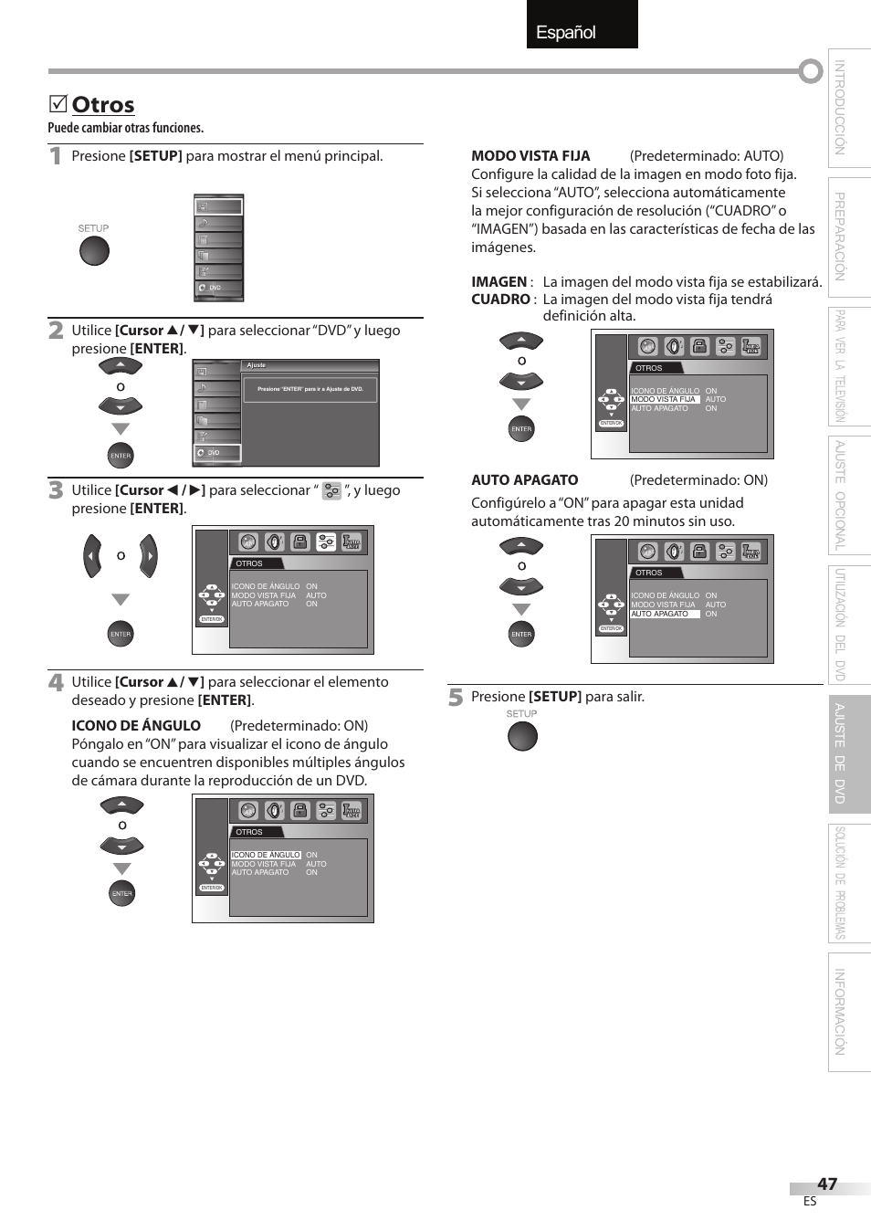 English español français, Otros | Univex LD190SS1 User Manual | Page 159 / 166