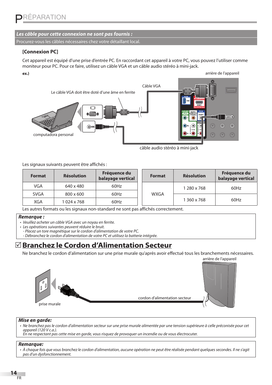 Réparation, Branchez le cordon d’alimentation secteur | Univex LD190SS1 User Manual | Page 71 / 166