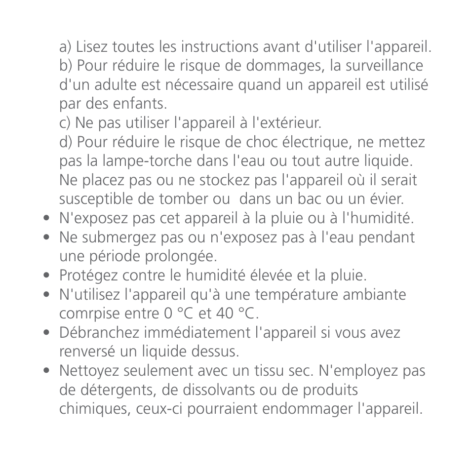 Iinstructions de sûreté importantes avertissement | Univex Blackout Buddy ARCBB200WSNG User Manual | Page 10 / 12