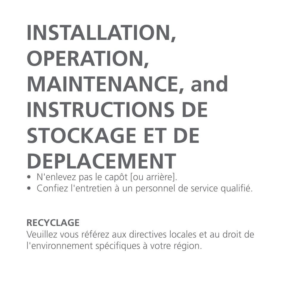 Iinstructions de sûreté importantes avertissement | Univex Blackout Buddy ARCBB200WSNG User Manual | Page 11 / 12