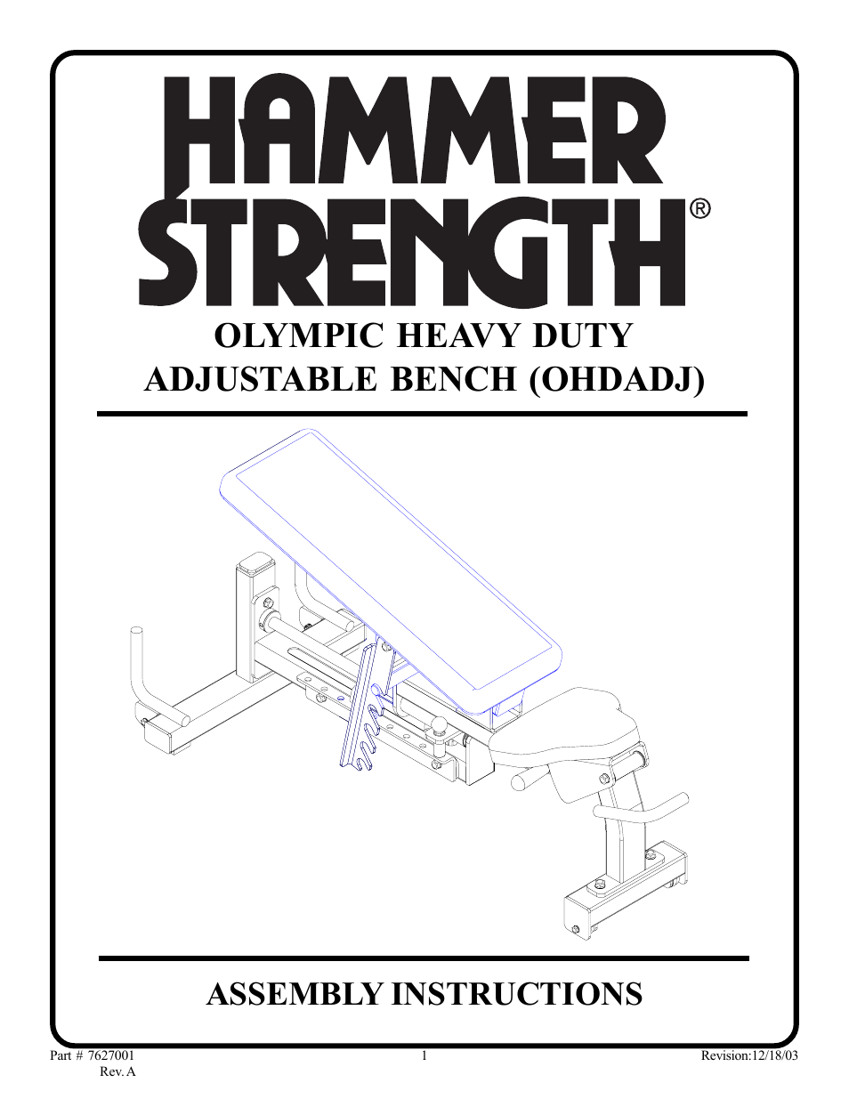 Univex OHDADJ User Manual | 10 pages