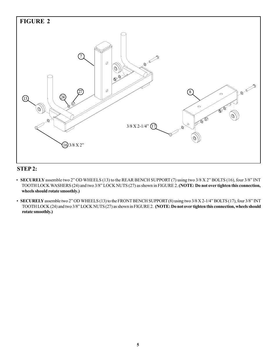 Figure 2, Step 2 | Univex OHDADJ User Manual | Page 5 / 10