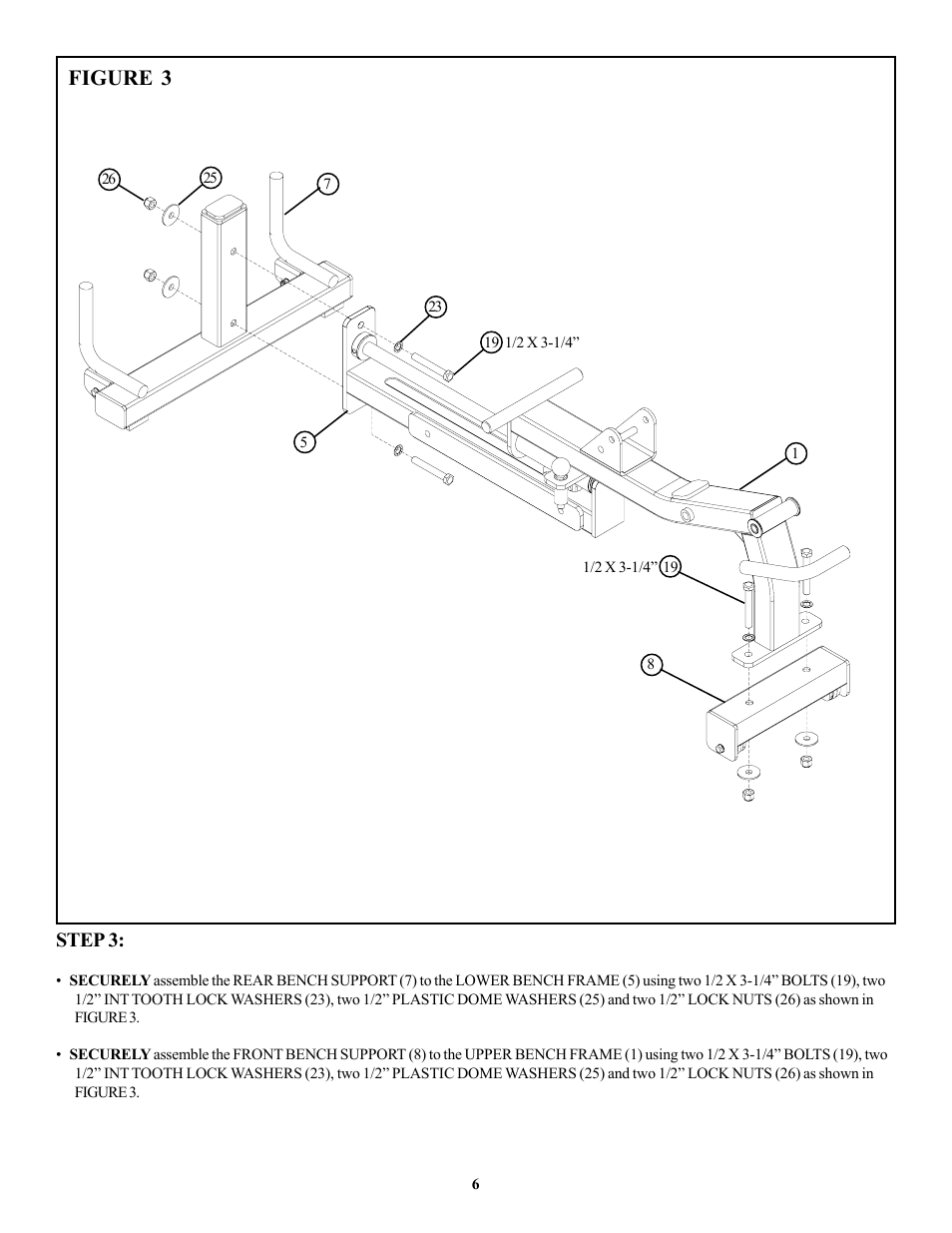 Figure 3, Step 3 | Univex OHDADJ User Manual | Page 6 / 10