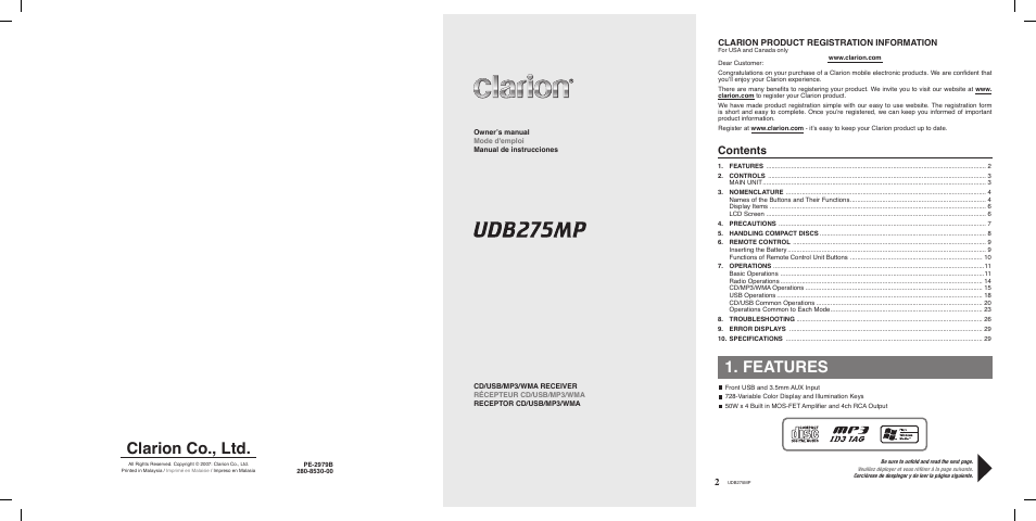 Univex UDB275MP User Manual | 31 pages