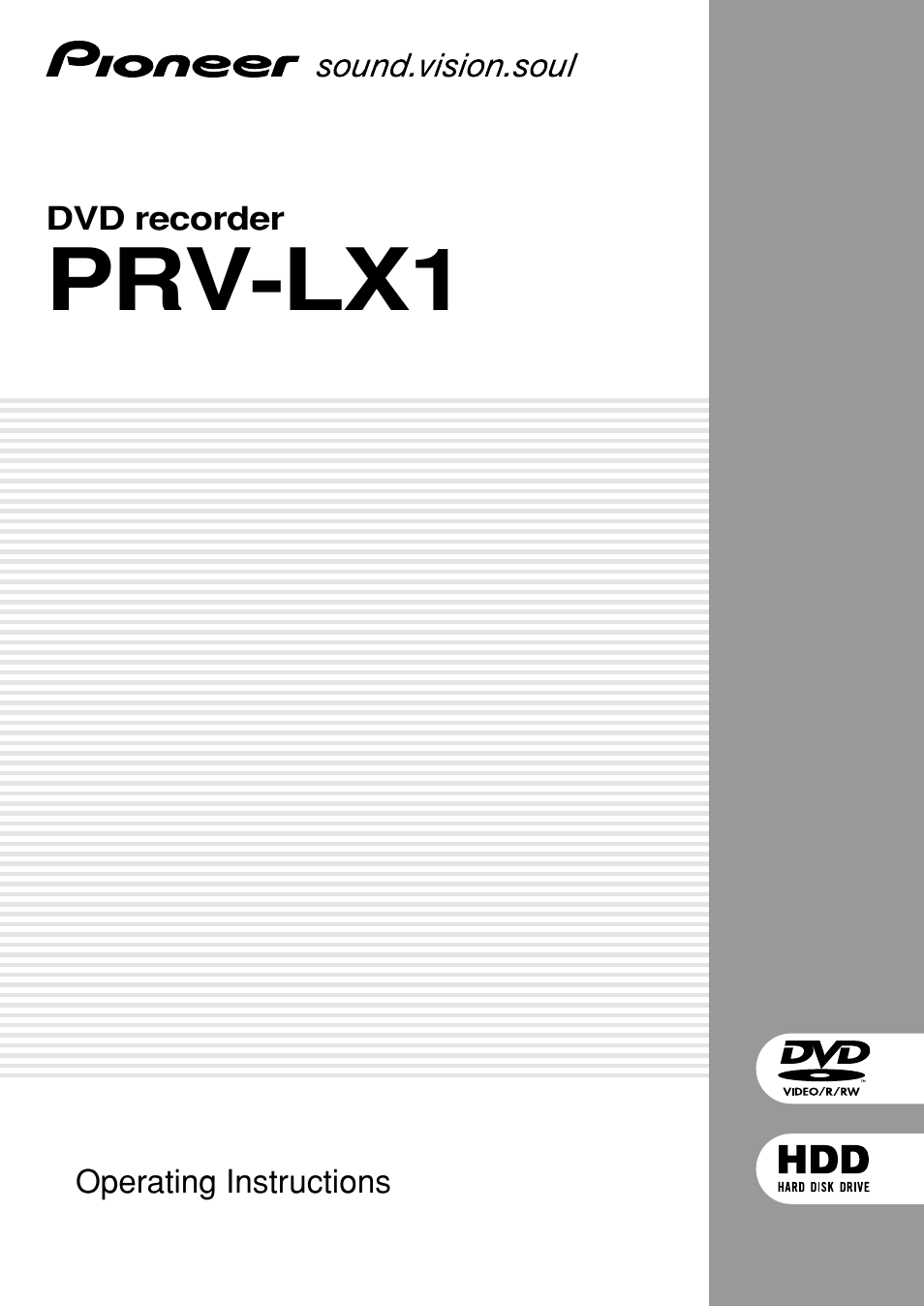 Univex PRV-LX1 User Manual | 104 pages