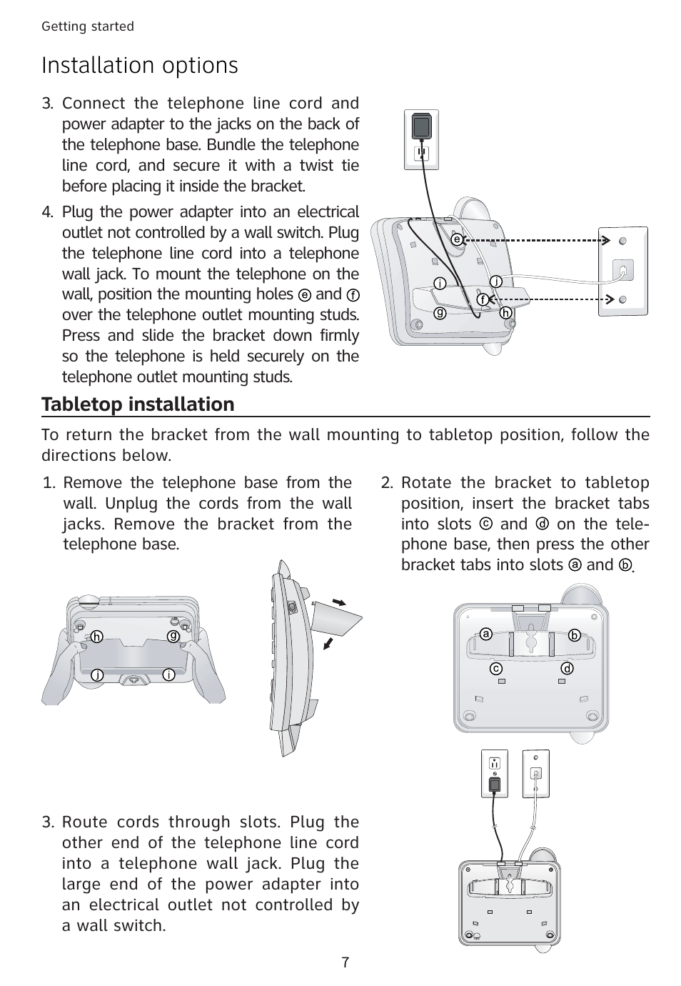 Installation options, Tabletop installation | Univex 1856 User Manual | Page 10 / 50