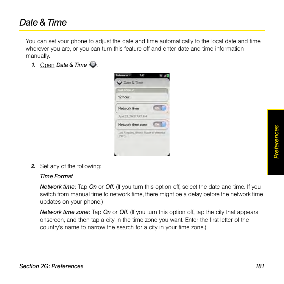 Date & time | Univex Pre p100eww User Manual | Page 181 / 344
