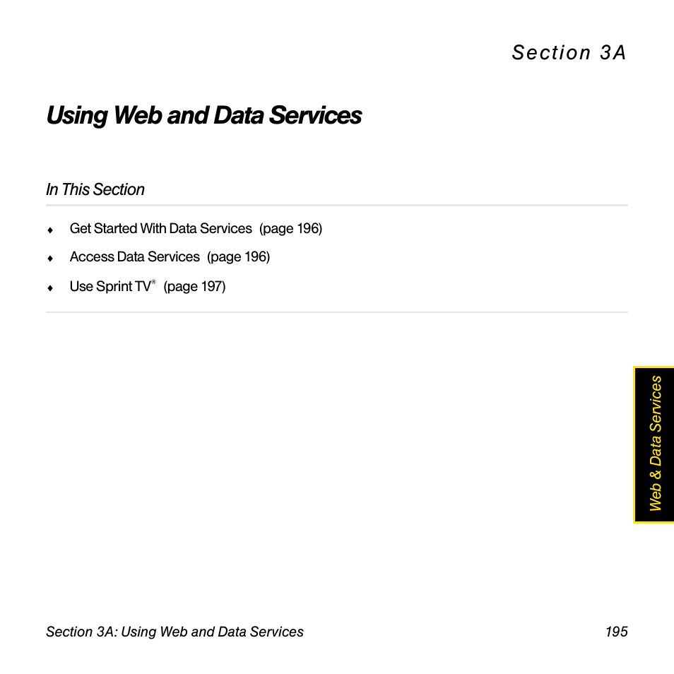 Using web and data services, 3a. using web and data services | Univex Pre p100eww User Manual | Page 195 / 344