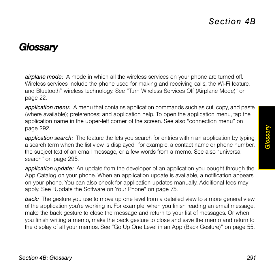 Glossary, 4b. glossary | Univex Pre p100eww User Manual | Page 291 / 344