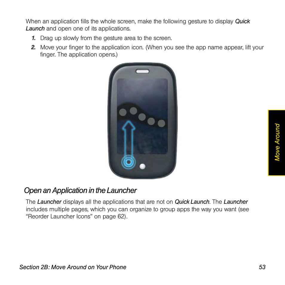 Open an application in the launcher | Univex Pre p100eww User Manual | Page 53 / 344
