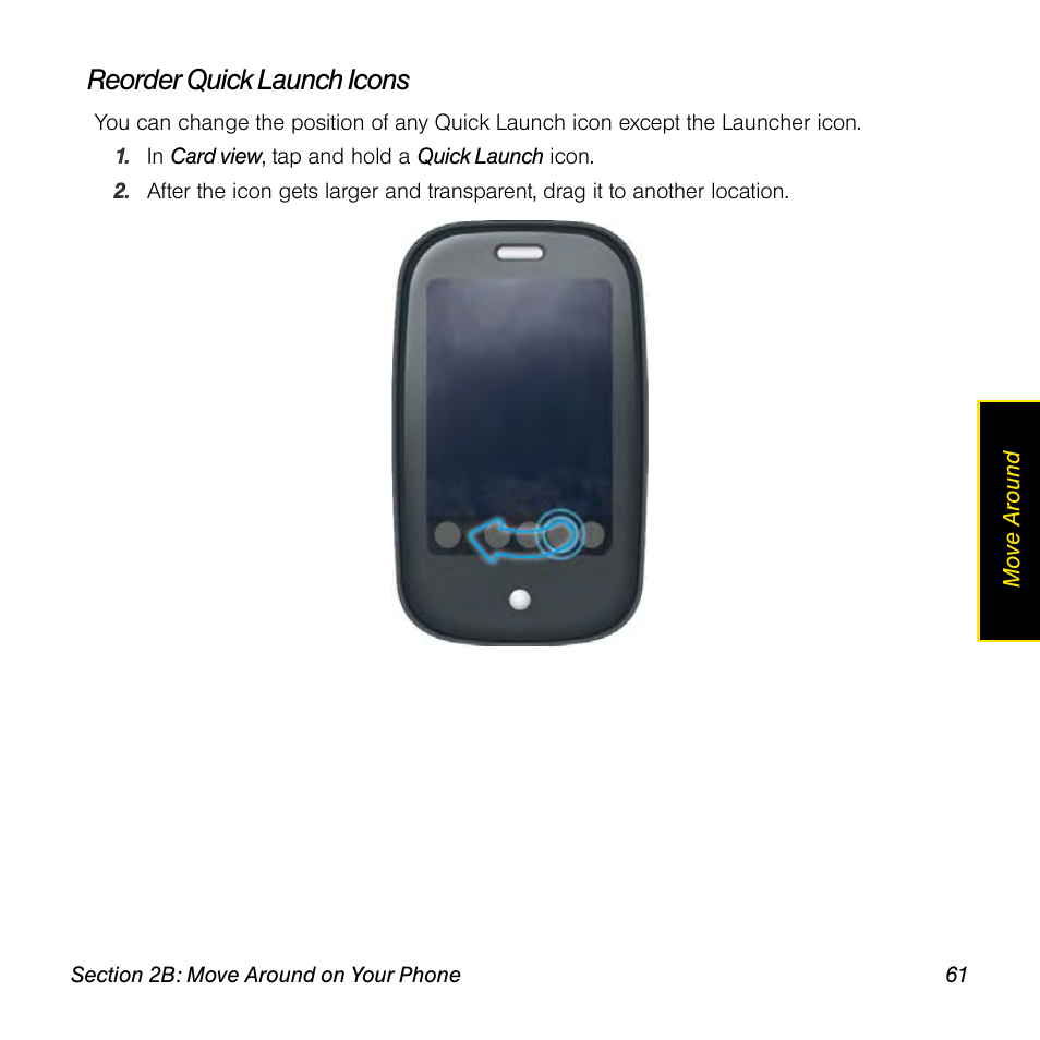 Reorder quick launch icons | Univex Pre p100eww User Manual | Page 61 / 344