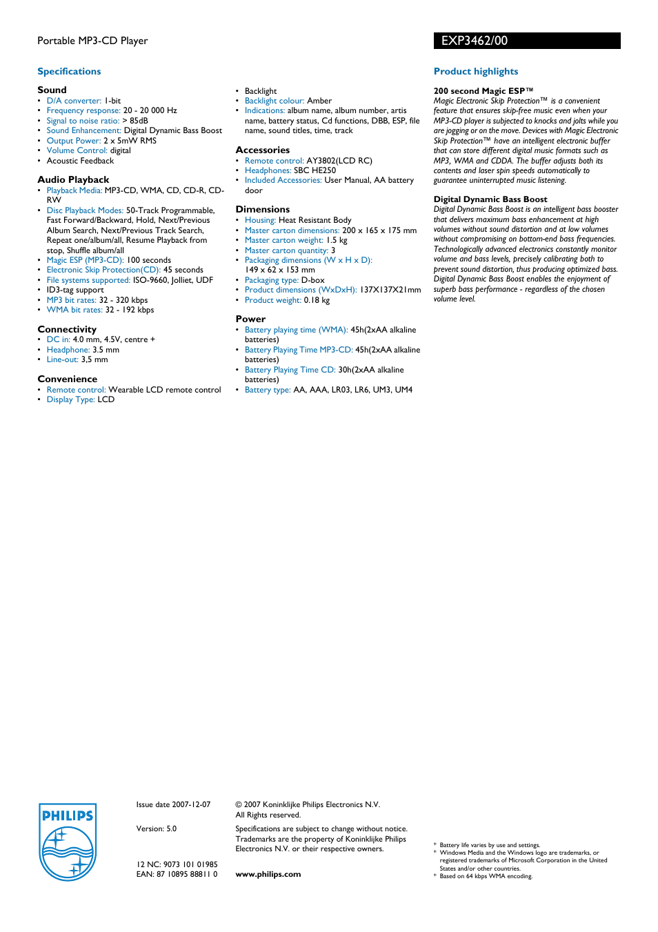 Univex EXP3462 User Manual | Page 2 / 2