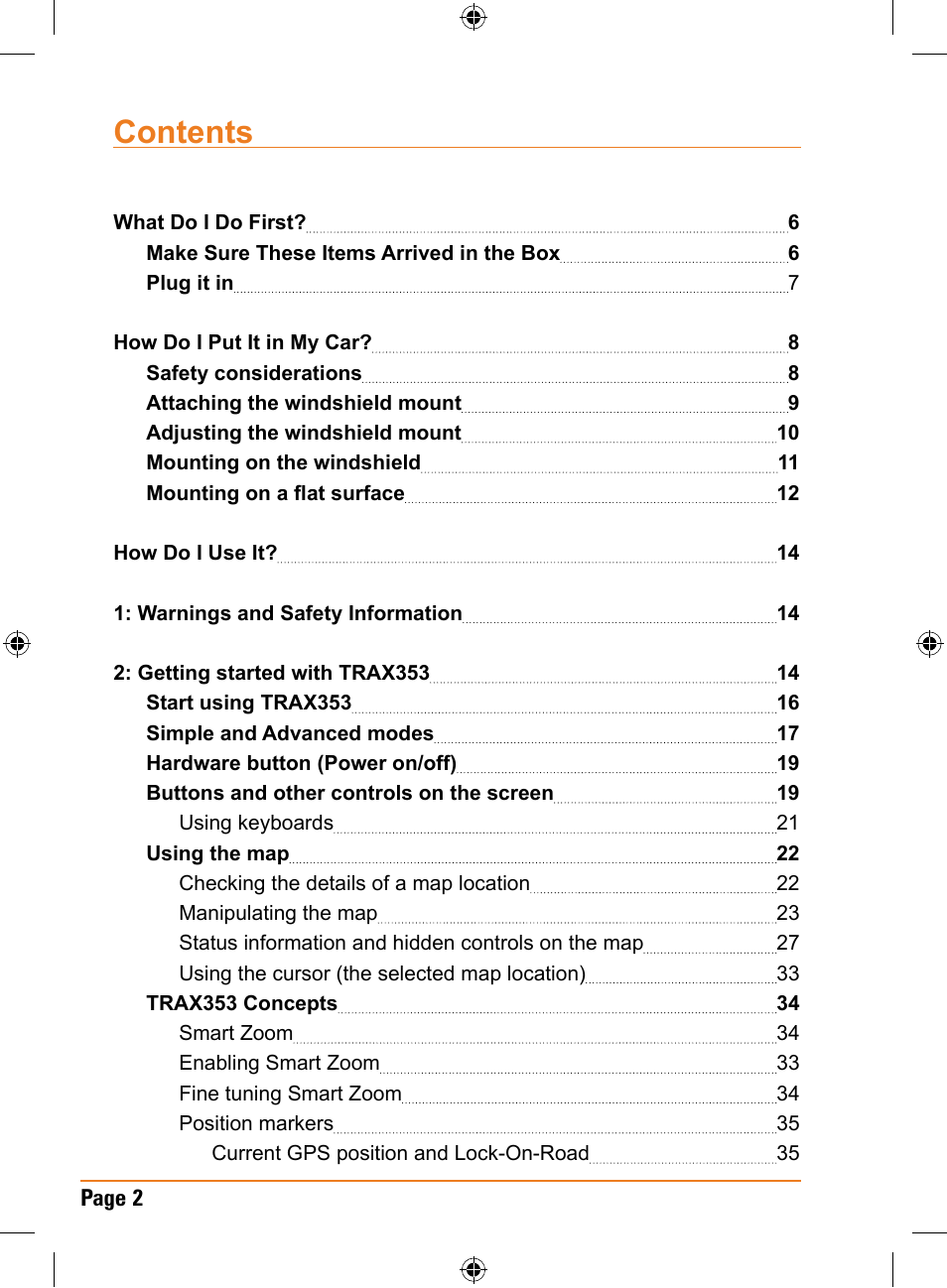 Univex TRAX353 User Manual | Page 2 / 132